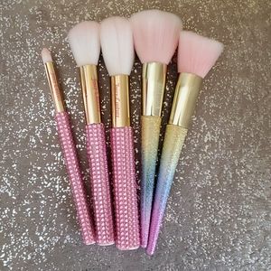 2/$15 5 piece synthetic brush set face and eyes